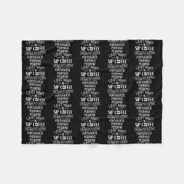 Cobertor De Velo Podengo Pequeno Gift Café Pet M  (Frente (Horizontal))