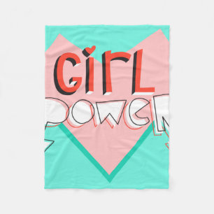 Cobertor De Velo Poder feminino. Design bonito com slogan gráfico