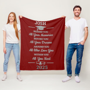 Cobertor De Velo Poema de Graduação Personalizado Bonito