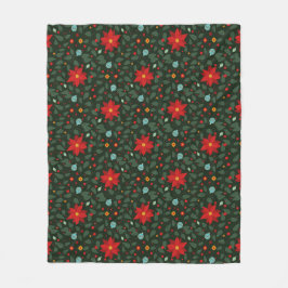 Cobertor De Velo Poinsettia Paradise Fleece Blanket Twight