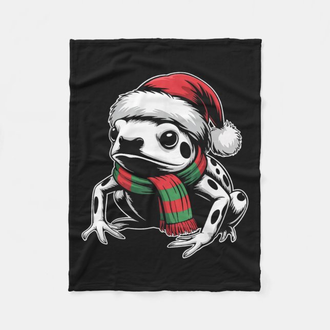 Cobertor De Velo Poison Dart Sapo Xmas Santa Hat Scarf Christmas Co (Frente)
