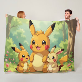 Cobertor De Velo Pokémon und seine Treue Freunde