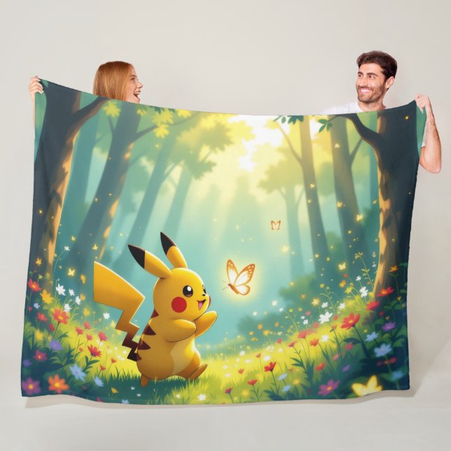 Cobertor De Velo Pokémon und seine Treue Freunde (In Situ)