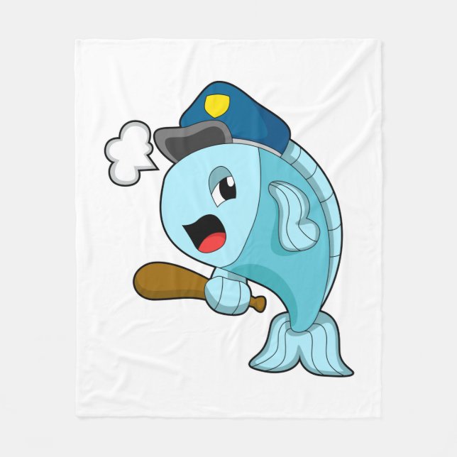 Cobertor De Velo Polícia de Peixes chapéu (Frente)