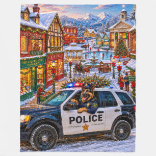 Cobertor De Velo Polícia do Pastor Alemão Feriado
