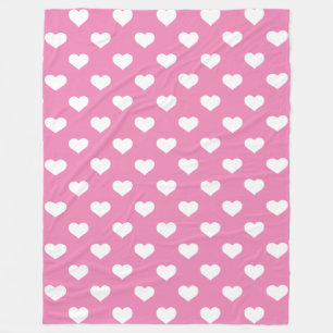 Cobertor De Velo Polka Hearts Fleece Blanket
