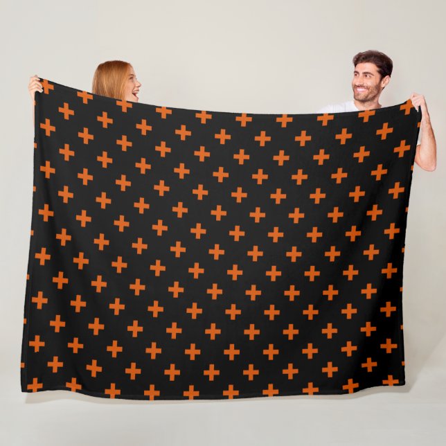 Cobertor De Velo Polka laranja cruza preto (In Situ)