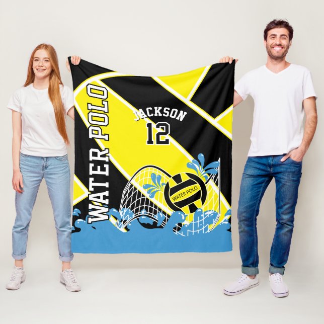 Cobertor De Velo Polo 🤽 🏼 ♀ esporte ‍ amarelo, preto e branco (In Situ)