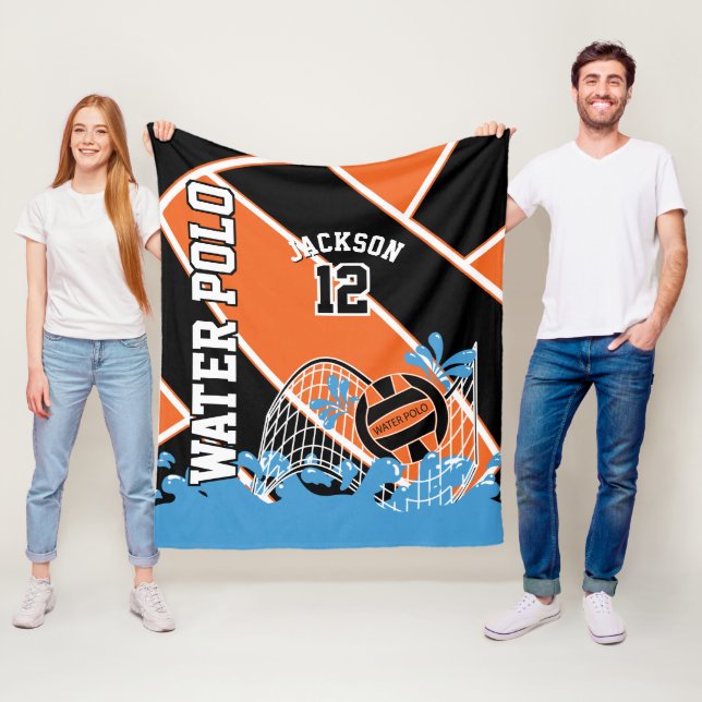 Cobertor De Velo Polo 🤽 ‍ esporte ♀️ Laranja, Preto e Branco (In Situ)