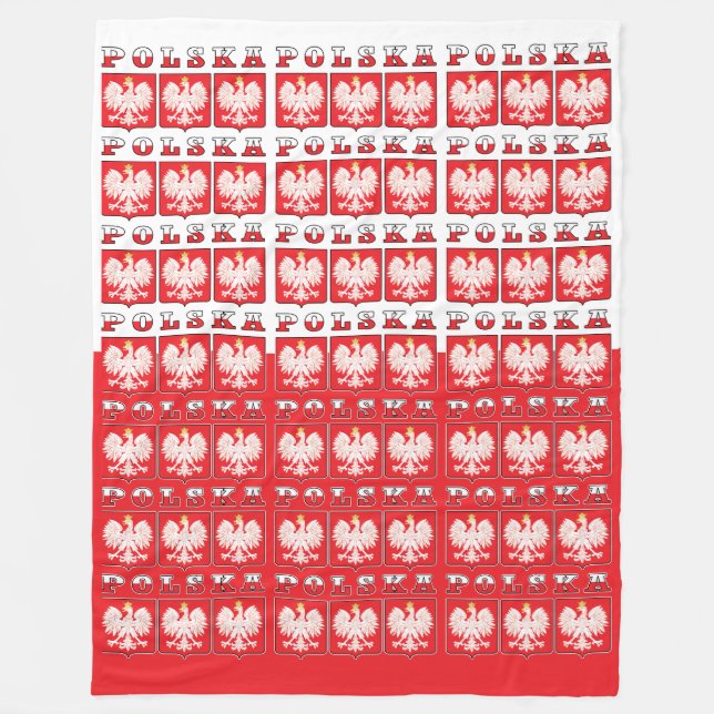 Cobertor De Velo Polska Eagle Flag Shields (Frente)
