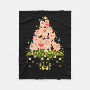 Cobertor De Velo Pomador de Natal Pomerano de Árvore de Cachorro Fe
