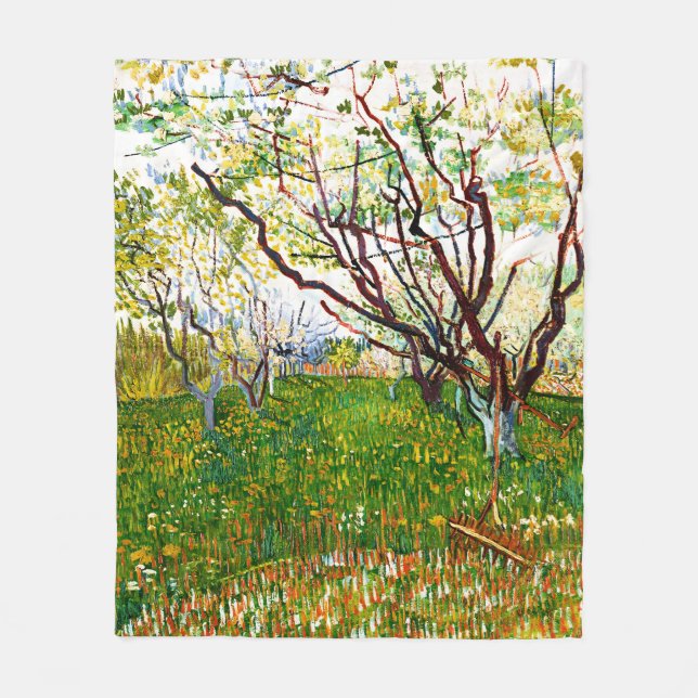 Cobertor De Velo Pomar Flor (1888) por Vincent Van Gogh (Frente)
