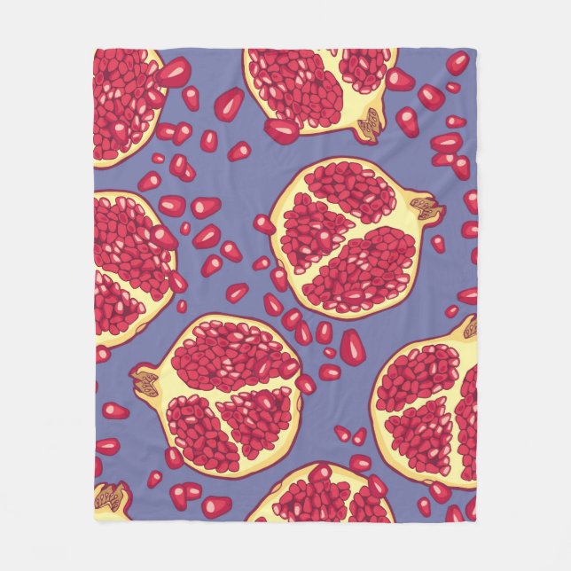 Cobertor De Velo Pomegranate seamless pattern. (Frente)