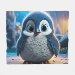 Cobertor De Velo Poncho - Um pinguim-bebê liso