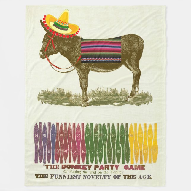 Cobertor De Velo Ponha a cauda no burro (Frente)