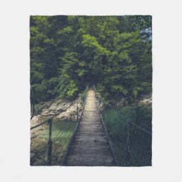 Cobertor De Velo Ponte de suspensão simples sobre o rio Idrijca, Sl