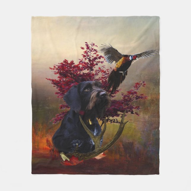 Cobertor De Velo Ponteiro alemão Wirehaired (Frente)