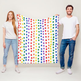 Cobertor De Velo Pontos arenosos Arco-Íris em Branco