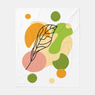 Cobertor De Velo Pontos de abstrato interessantes com folhas