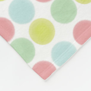 Cobertor De Velo Pontos de Aquarela Coloridos de Pastel