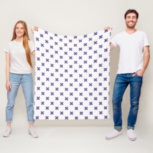 Cobertor De Velo Pontos de cruz ultravioleta em branco
