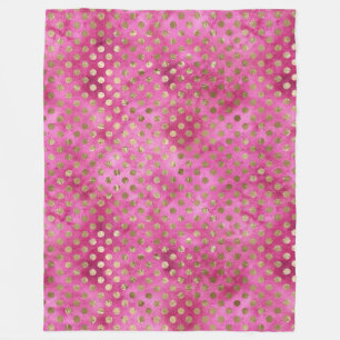 Cobertor De Velo Pontos Dourados de Aquarela Rosa Girly