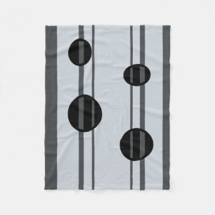 Cobertor De Velo Pontos e linhas de cinza e preto