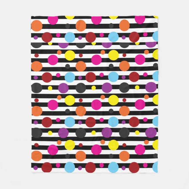 Cobertor De Velo Pontos E Stripes (Frente)