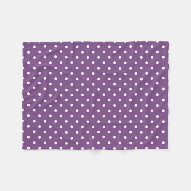 Cobertor De Velo Pontos Polka Roxos (Frente (Horizontal))