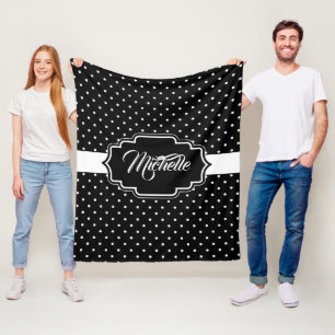 Cobertor De Velo Pontos Pretos e Brancos