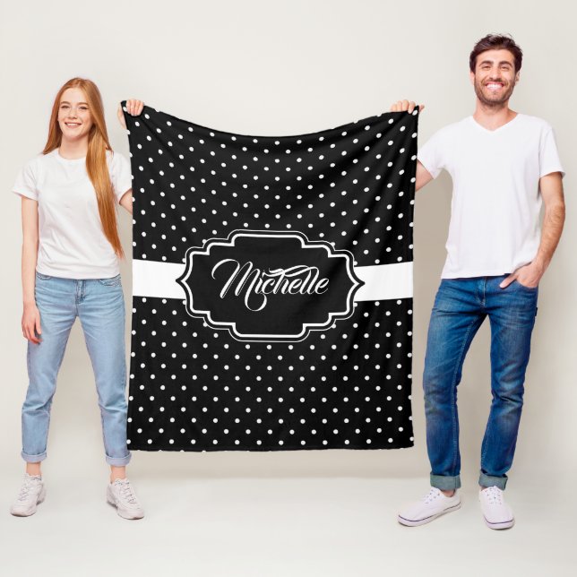 Cobertor De Velo Pontos Pretos e Brancos (In Situ)