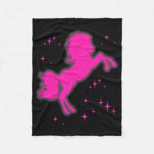 Cobertor De Velo Pony and Heels Lover Pink Girls Clubs Disco Birthd