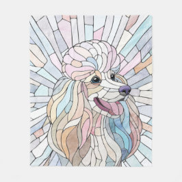 Cobertor De Velo Poodle - arte mosaica pastel