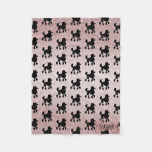 Poodle na Rosa Dourada Glitter