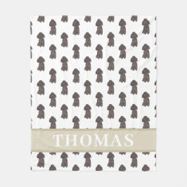 Cobertor De Velo Poodle Personalizado (Preto)