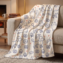 Cobertor De Velo Poodles Dachshunds & Donuts