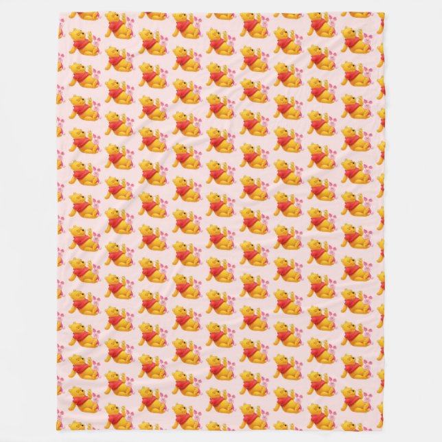 Cobertor De Velo Pooh Fleece Blanket (Frente)