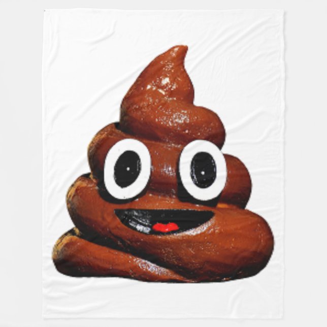 Cobertor De Velo poop engraçado emoji blanket (Frente)
