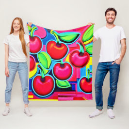 Cobertor De Velo Pop Art Cherry Burst
