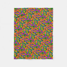 Cobertor De Velo Pop Art Neon Tulips