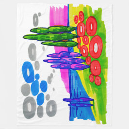 Cobertor De Velo Pop Art Paradise – Bold Graphic Landscape