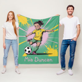 Cobertor De Velo Pop Art Quic Girls Soccer Festa de aniversário Gif