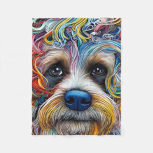 Cobertor De Velo Pop Art Terrier bonito