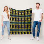 Cobertor De Velo Pop Art Yellow Menorah<br><div class="desc">Pop Art Yellow Menorah</div>