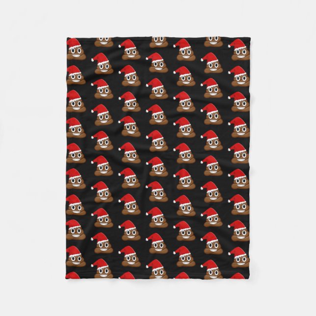 Cobertor De Velo Pop de Natal emoji Cute Funny Patterno (Frente)