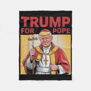 Cobertor De Velo Pope Trump Funny Trump Vaticano Christian Retro Ch