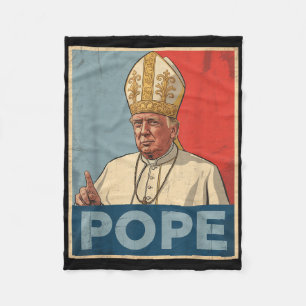 Cobertor De Velo Pope Trump Funny Trump Vaticano Christian Retro Ch