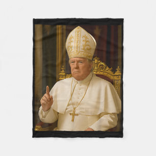 Cobertor De Velo Pope Trump Funny Trump Vaticano Christian Retro Ch