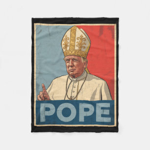 Cobertor De Velo Pope Trump Funny Trump Vaticano Christian Retro Ch