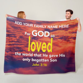 Cobertor De Velo POR DEUS TÃO AMADO PELA Bíblia Cristã MUNDIAL